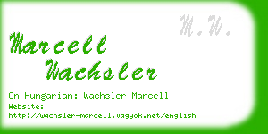 marcell wachsler business card